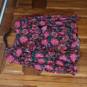 Terra & Sky Floral Blouse